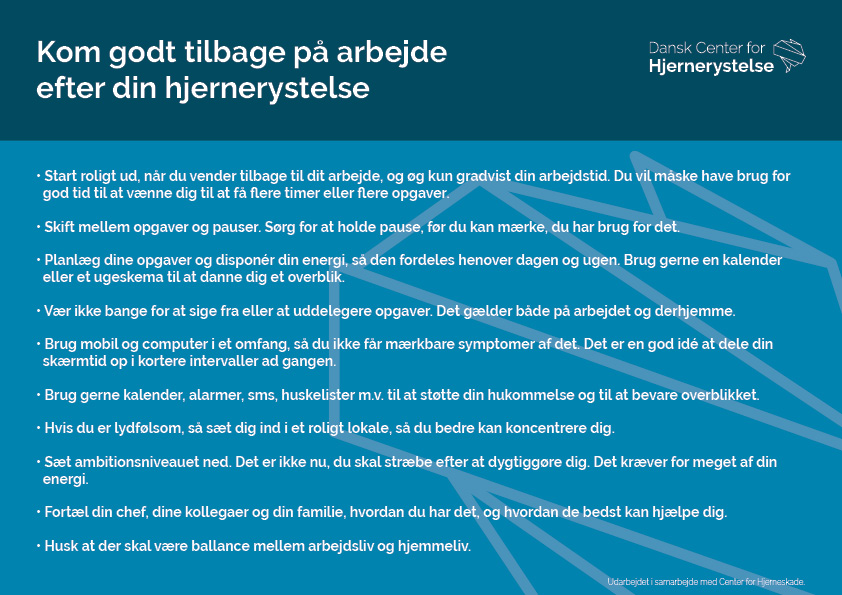 Tilbage til arbejdet efter hjernerystelse